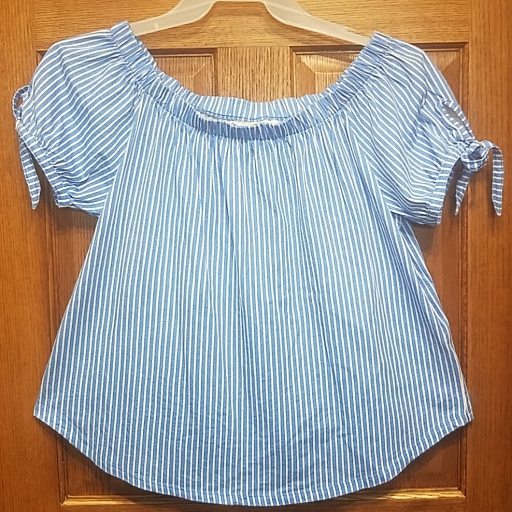 Blue Stiped Blouse